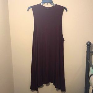 Vibe Sportswear Maroon Sleeveless Dress